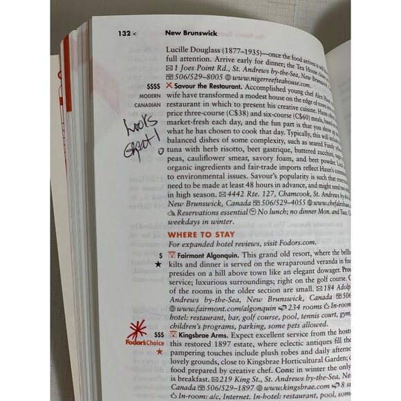 Fodors Nova Scotia & Atlantic Canada Travel Guide Book Vacation Tour Planning - Picture 5 of 5